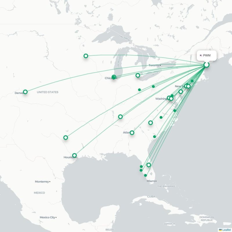 PWM - PHL route map
