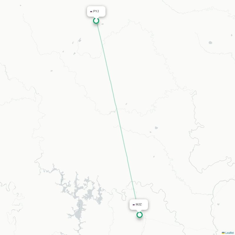 PYJ - MJZ route map