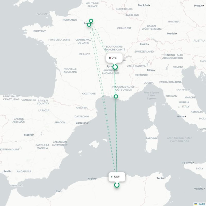 QSF - LYS route map