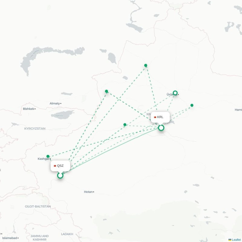 QSZ - KRL route map