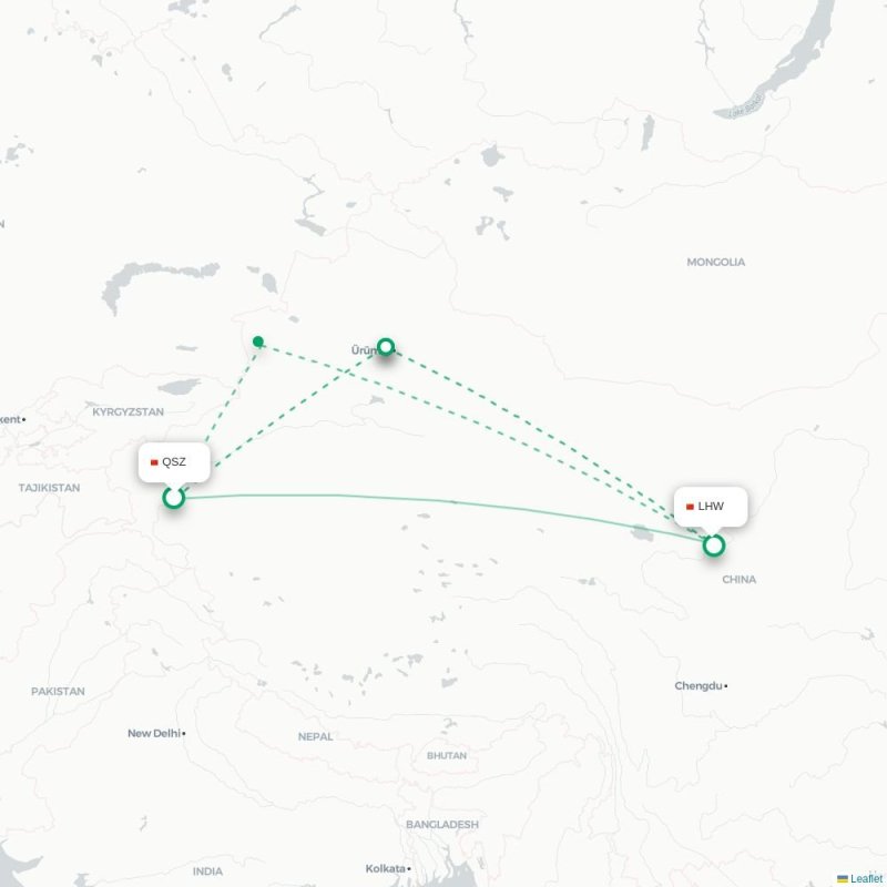 QSZ - LHW route map