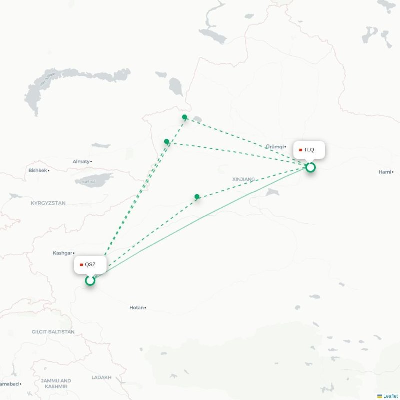 QSZ - TLQ route map