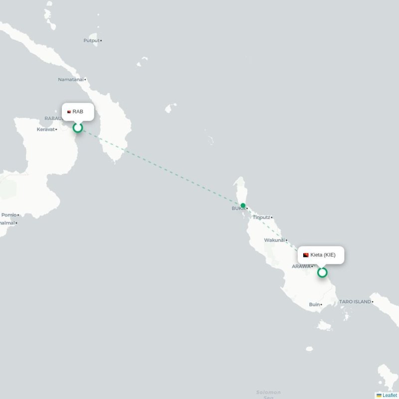 KIE - RAB route map