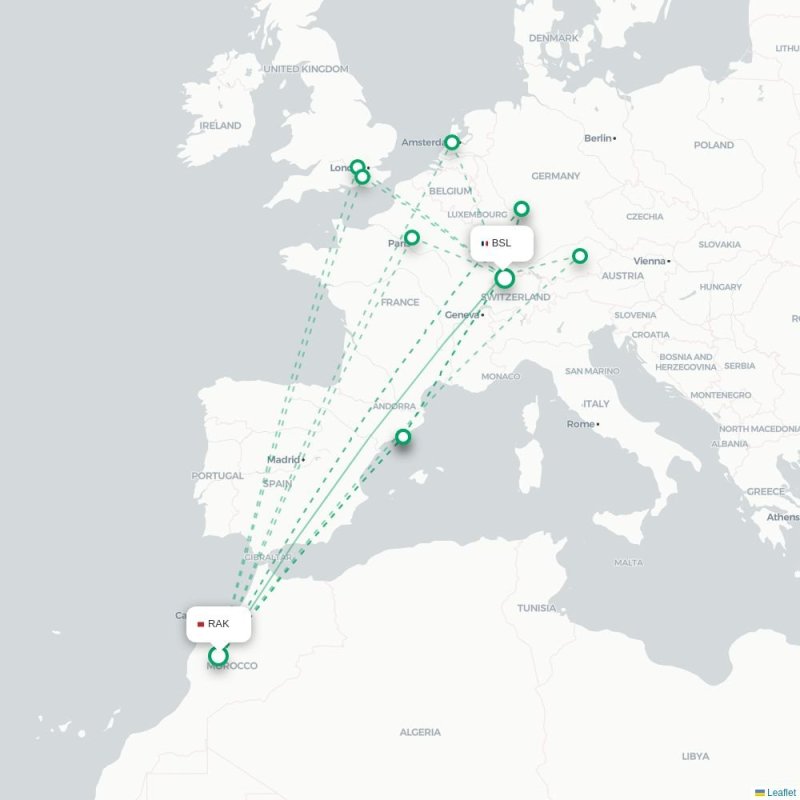 RAK - BSL route map