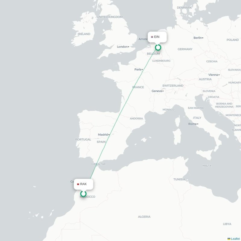 RAK - EIN route map