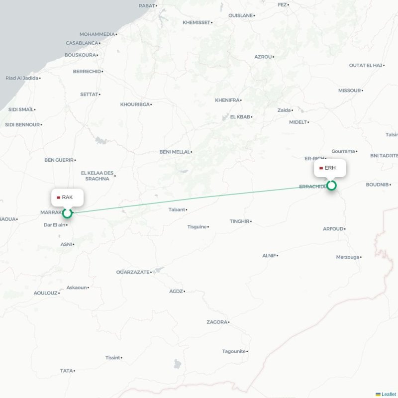 RAK - ERH route map