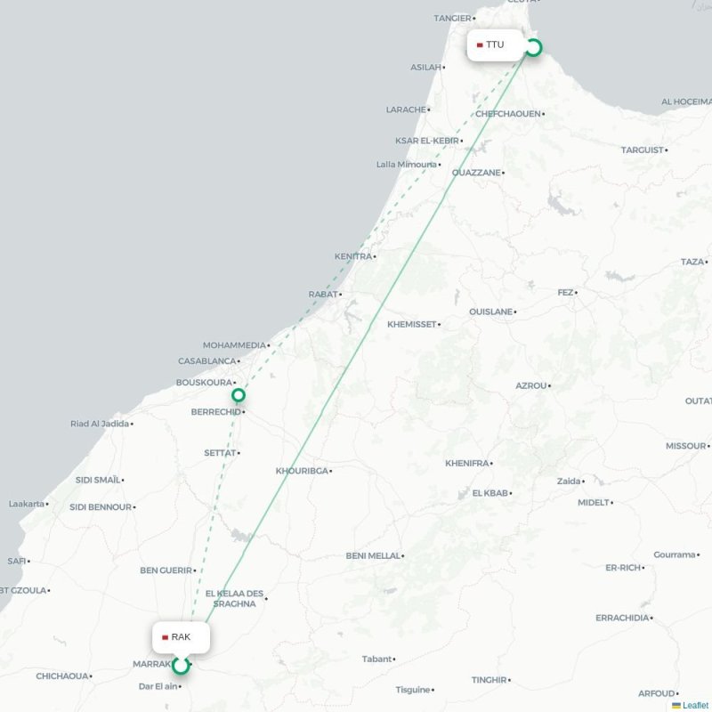 RAK - TTU route map