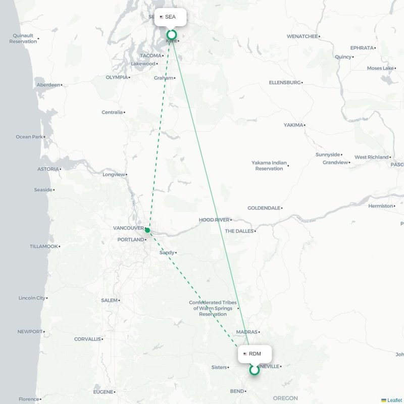 RDM - SEA route map