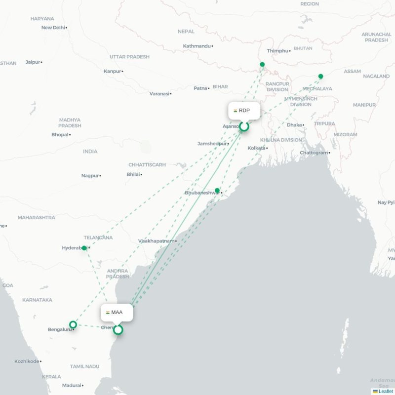 RDP - MAA route map