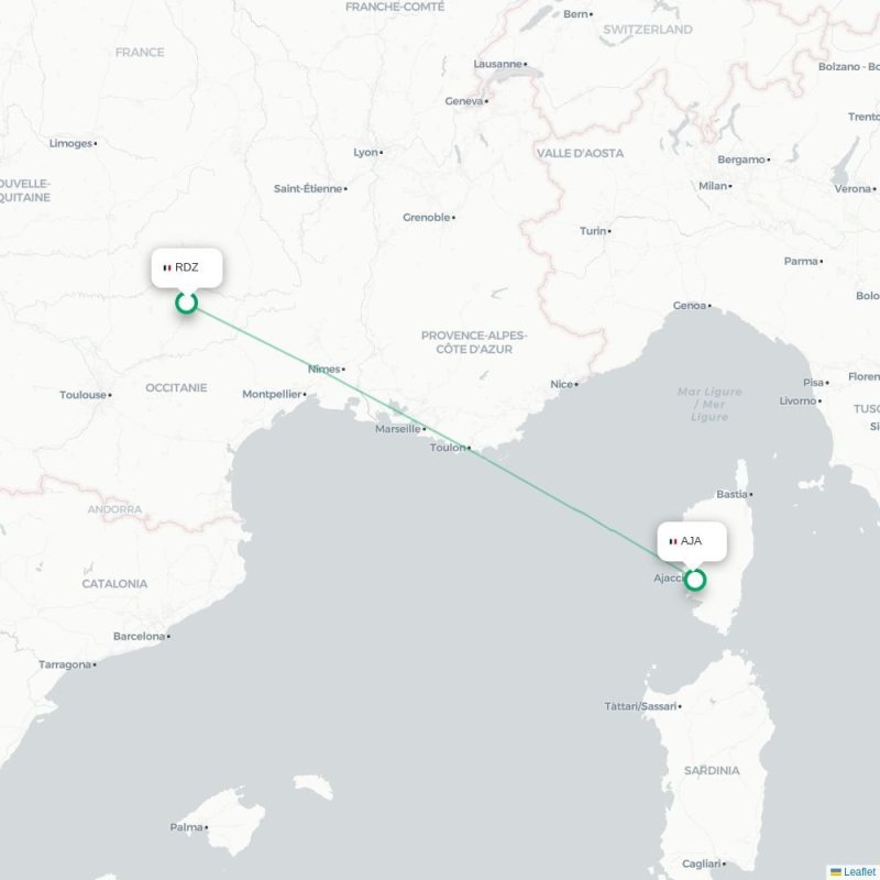 RDZ - AJA route map