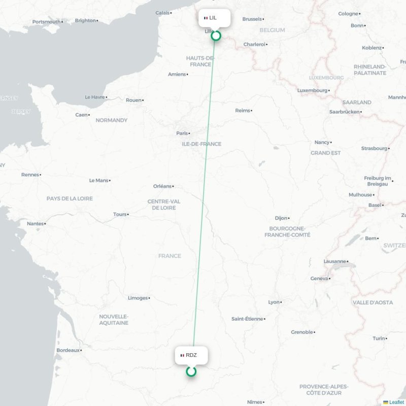 RDZ - LIL route map