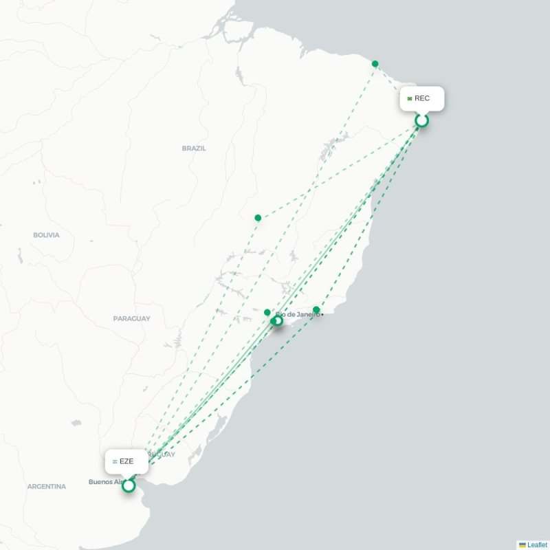 REC - EZE route map