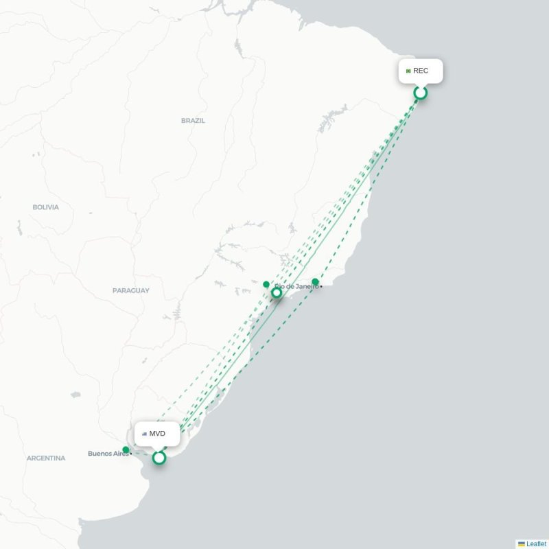 REC - MVD route map