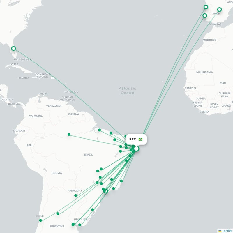 Route map Recife  REC 