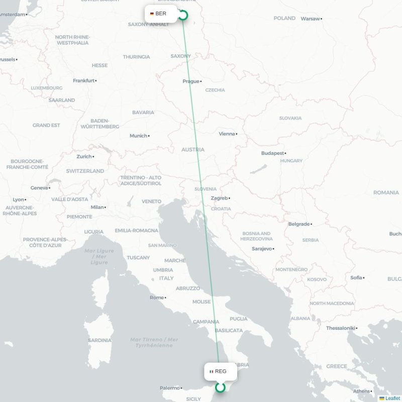 REG - BER route map