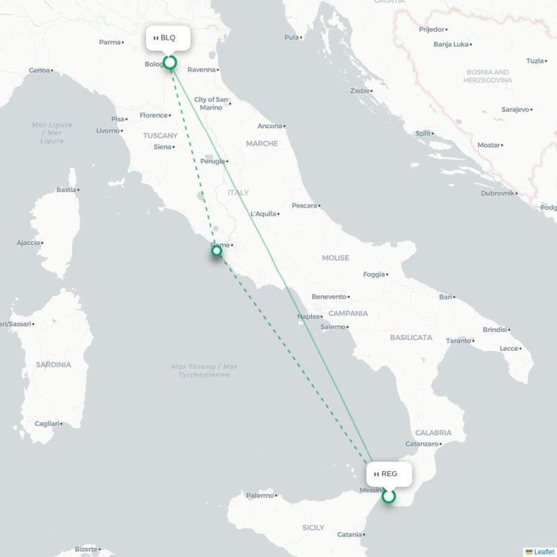 REG - BLQ route map