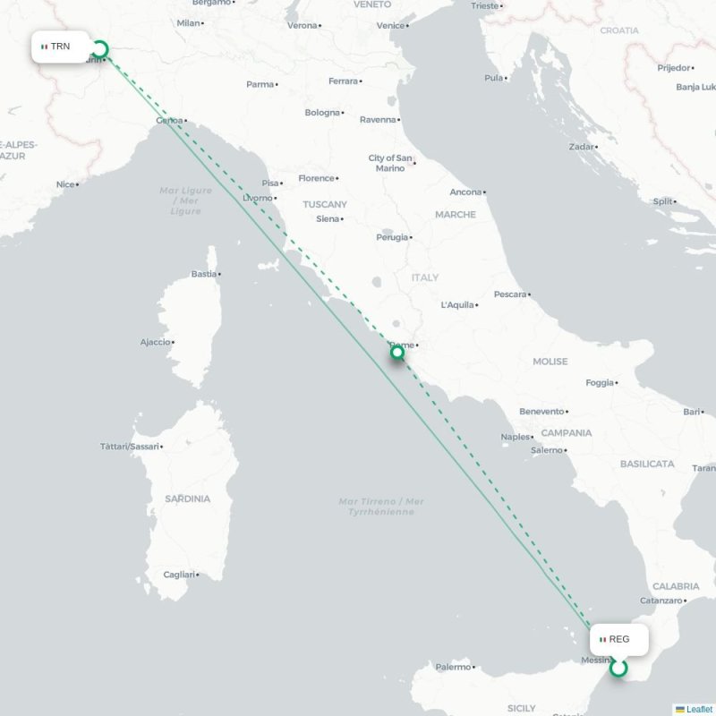 REG - TRN route map