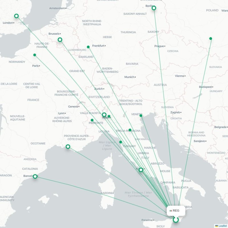 REG - HHN route map