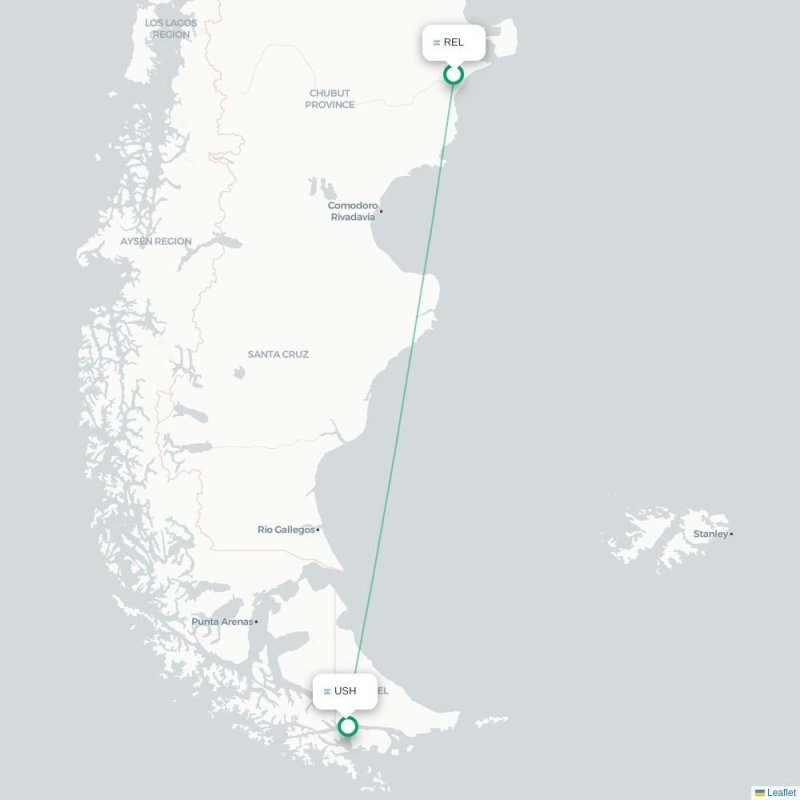 REL - USH route map