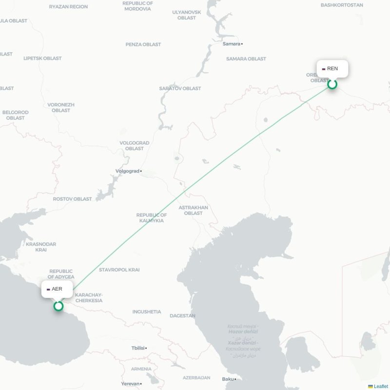 REN - AER route map