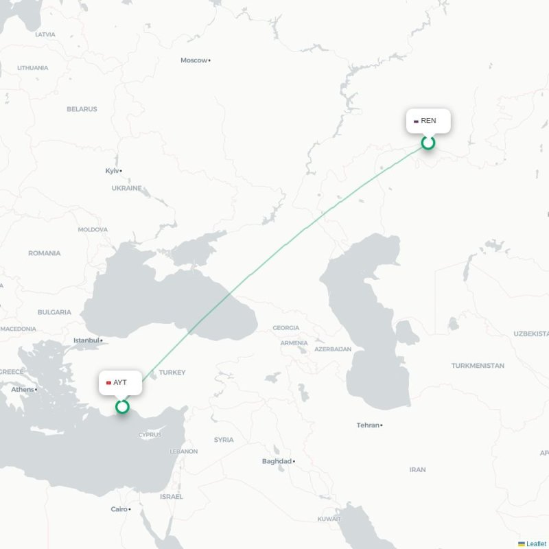 REN - AYT route map