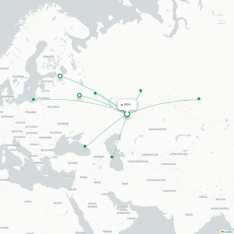 REN - GYD route map