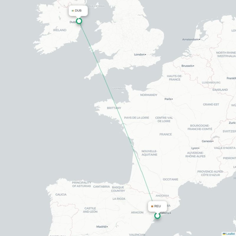 REU - DUB route map