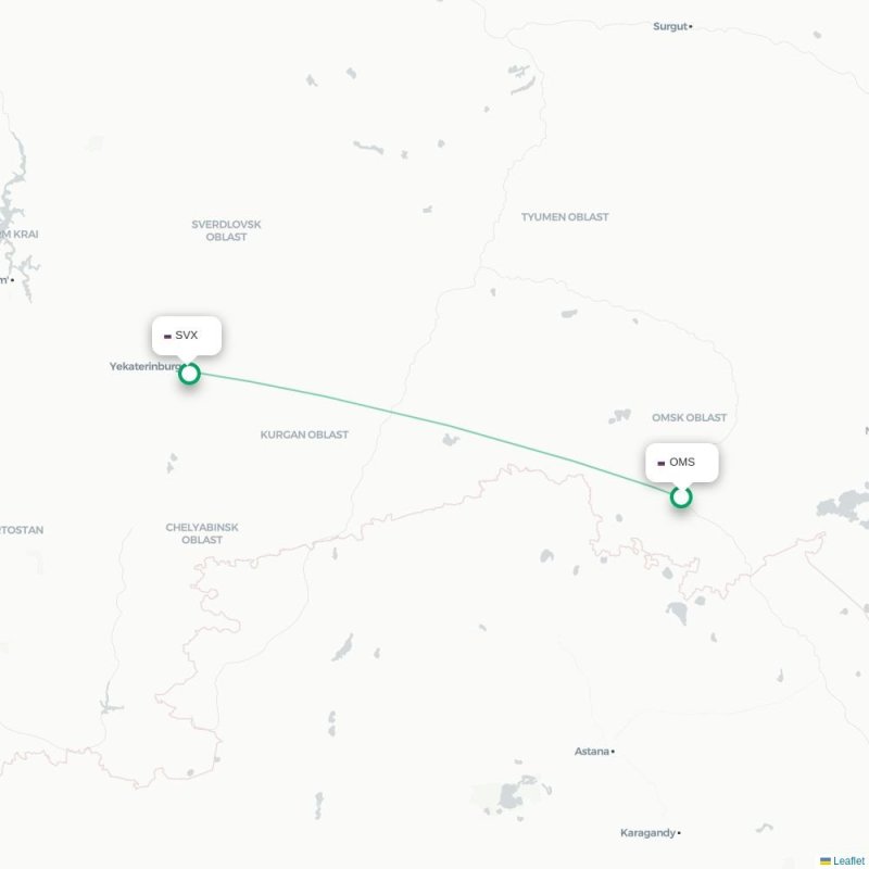 RGK - SVX route map