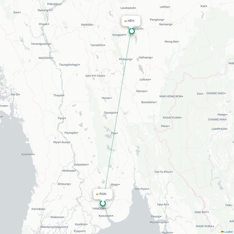 RGN - HEH route map