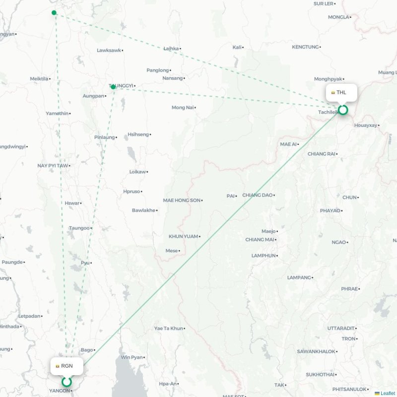 RGN - THL route map