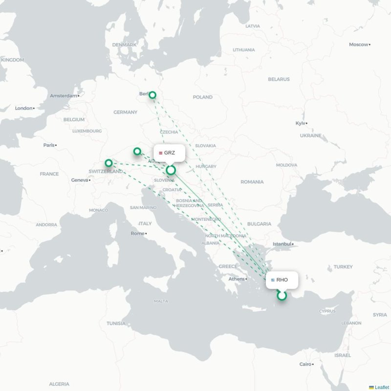 RHO - GRZ route map