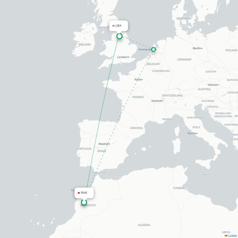 RHO - LBA route map