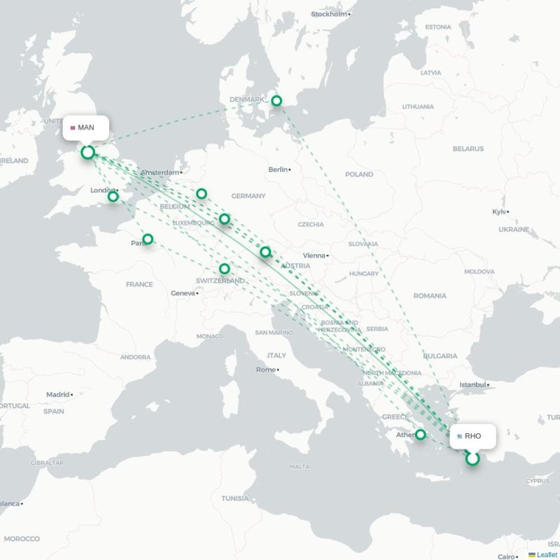 RHO - MAN route map