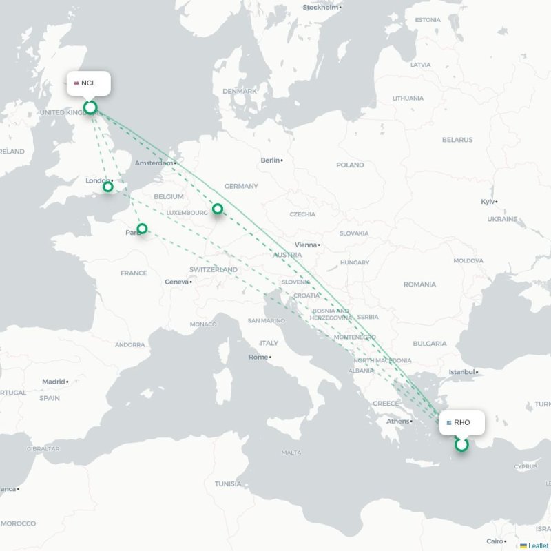 RHO - NCL route map
