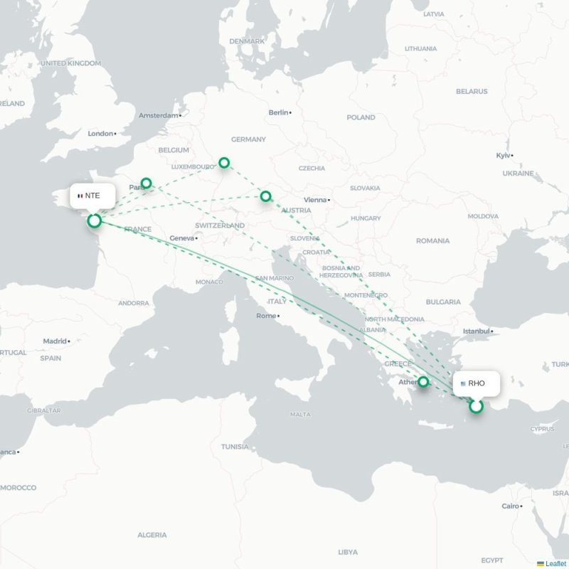 RHO - NTE route map