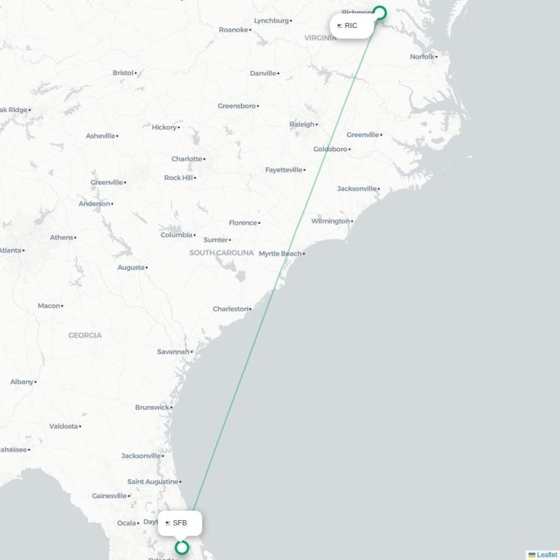 RIC - SFB route map