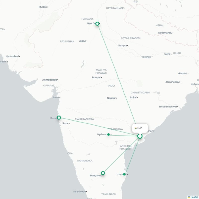 RJA - MAA route map