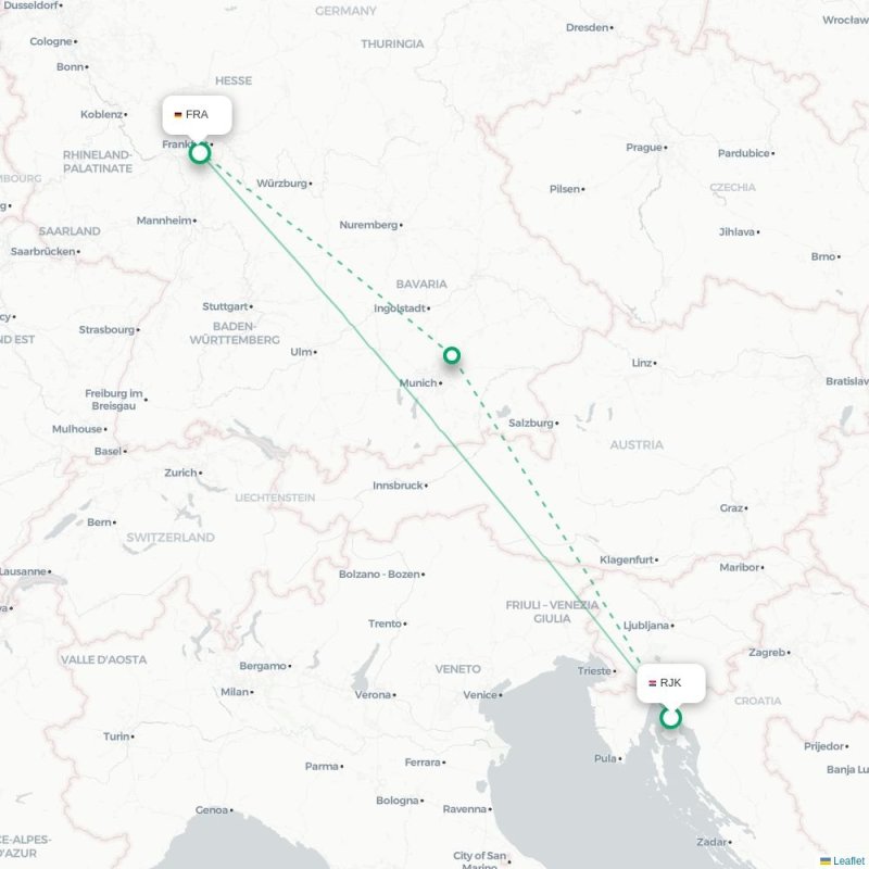 RJK - FRA route map