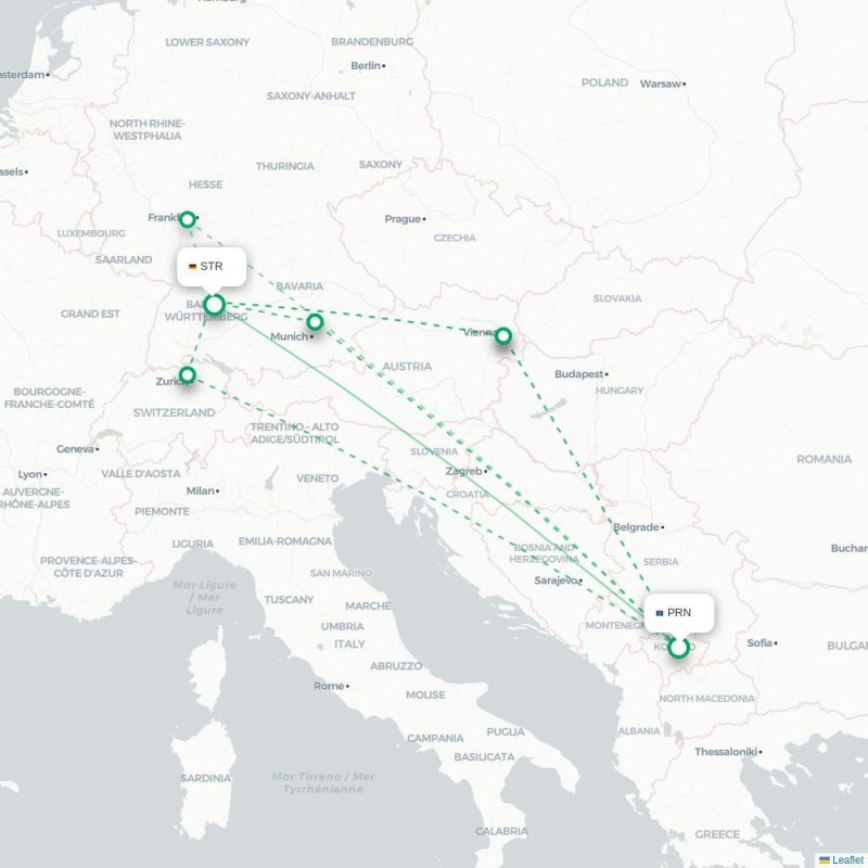 RJK - STR route map
