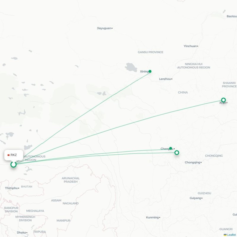 RKZ - XNN route map