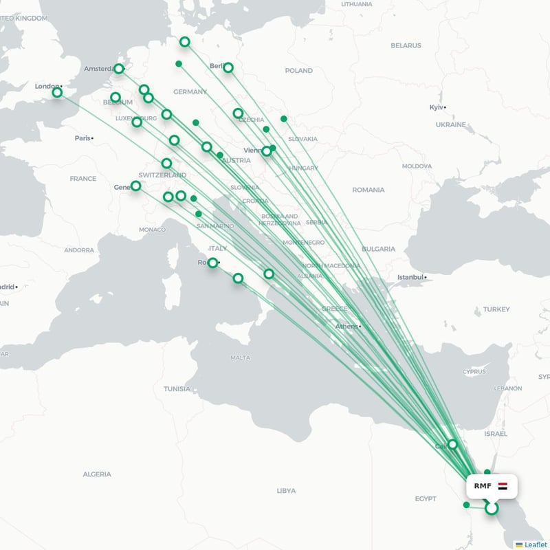 Route map Marsa Alam  RMF airport