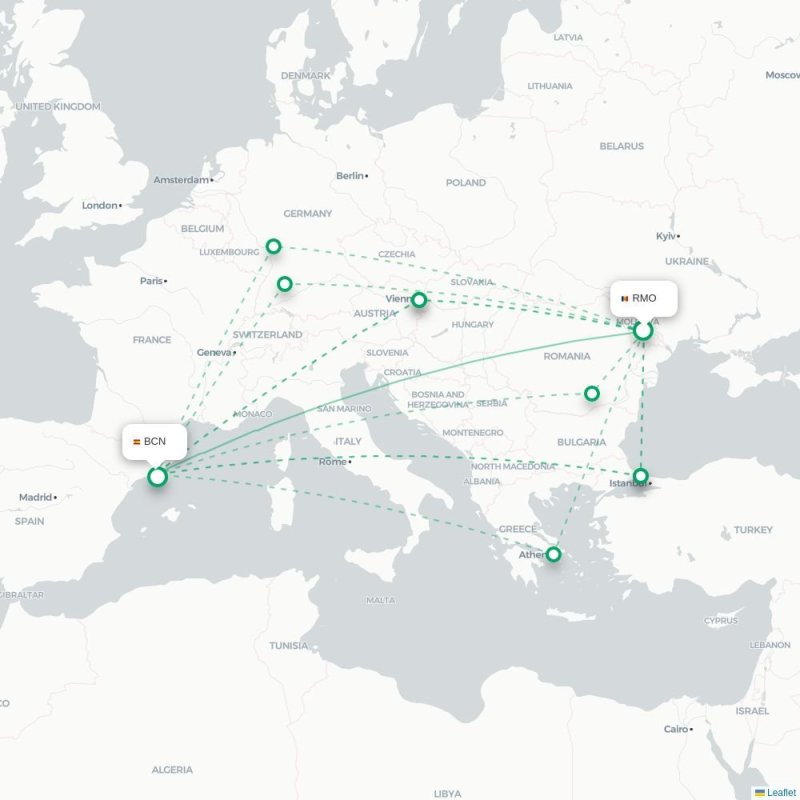 RMO - BCN route map