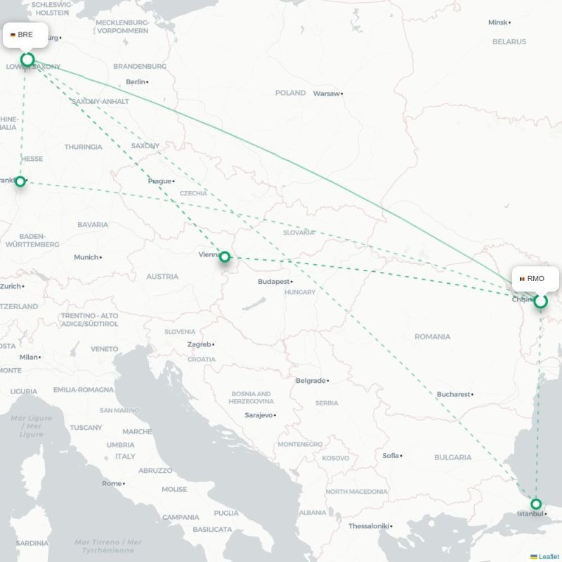 RMO - BRE route map
