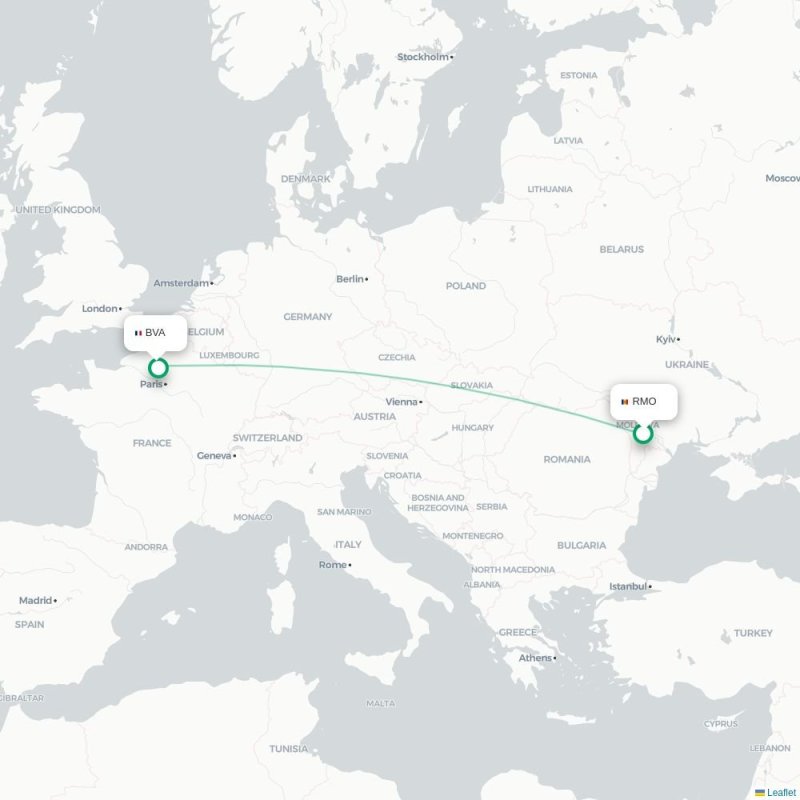 RMO - BVA route map