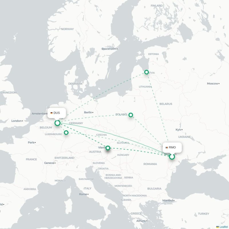 RMO - DUS route map