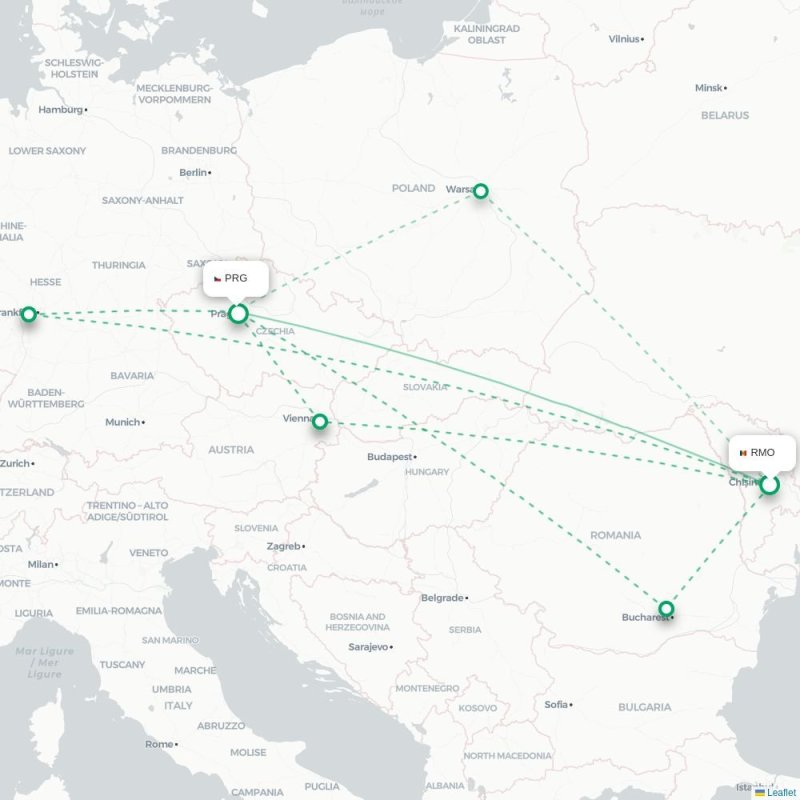 RMO - PRG route map