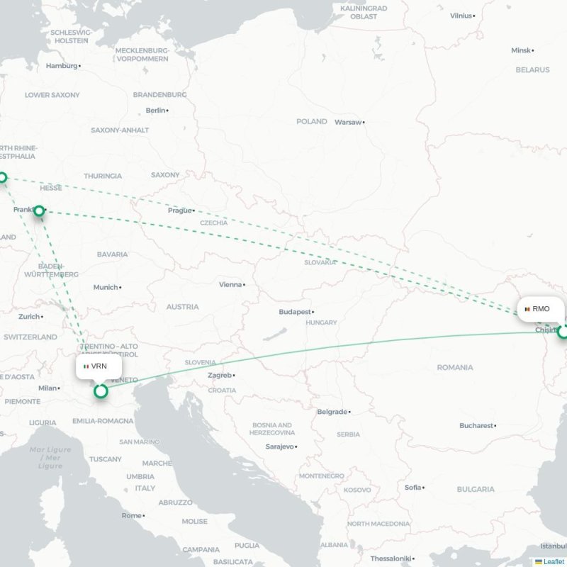 RMO - VRN route map