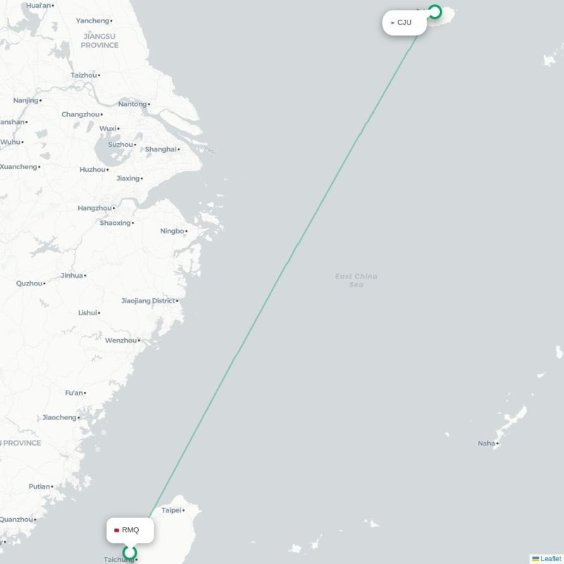 RMQ - CJU route map