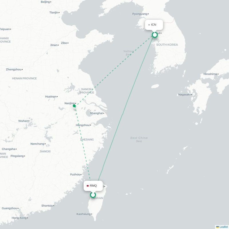 RMQ - ICN route map