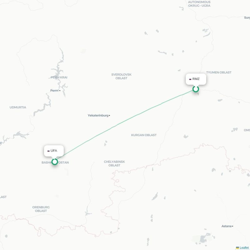 RMZ - UFA route map